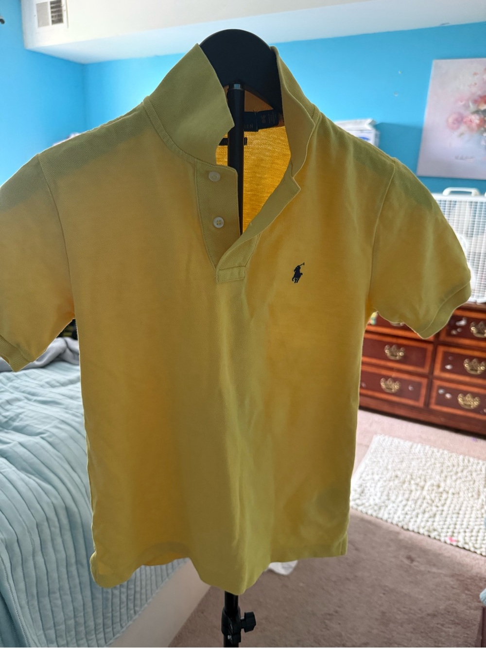Ralph Lauren Kids Yellow Short Sleeve Polo with Navy Pony